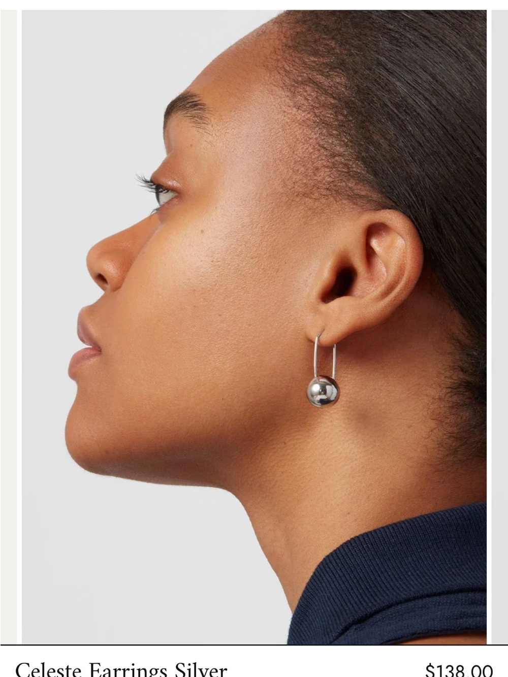 Jenny Bird Celeste Silver Ball Hoop Earrings